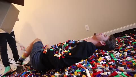 I Put 10 Million Legos in Friend's House