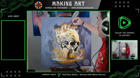 Live Painting - Making Art 9-13-23 - Mycelium Morti