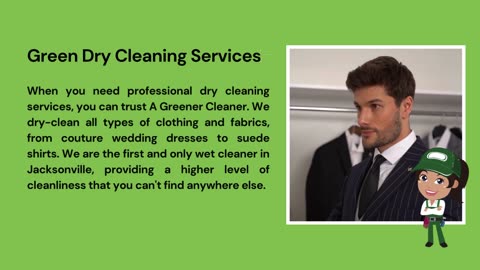 Dry Cleaning Services St. John’s County - A Greener Cleaner