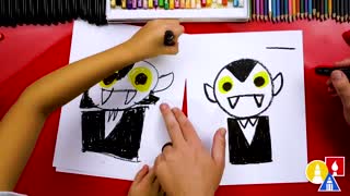 How To Draw A Vampire Using Shapes - Preschool