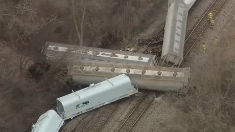 Another Train Derailment Carrying Hazardous Materials Crashes In Van Buren Township Michigan
