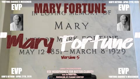 EVP Titanic Survivor Mary Fortune States Her Name Paranormal Afterlife Spirit Communication