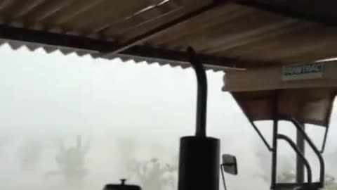 Massive rains strom in Ellenabad, state of Haryana, India