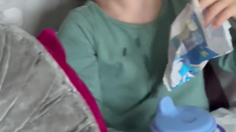 Little boy finds fake burp hilarious.