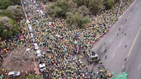 Hundreds of pro-Bolsonaro protesters call for military intervention in Brazil's capital | AFP