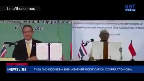 Thailand and Indoneisa sign weather modification deal