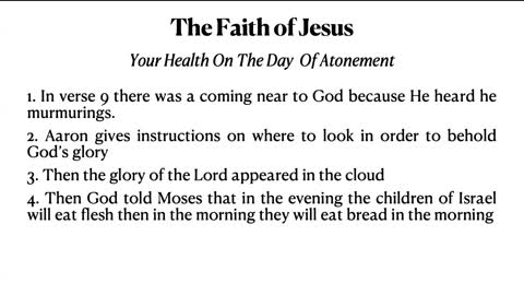Your Health on the Day of Atonement
