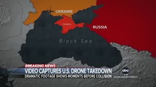 Footage shows Russian fighter jet dumping fuel on and hitting US drone: Pentagon