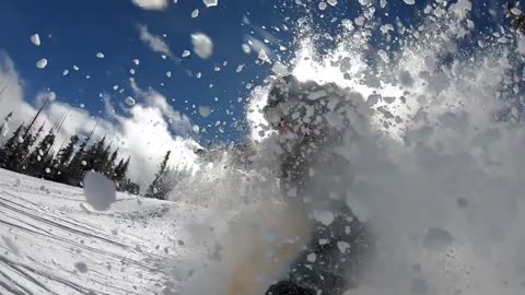 Snowboarding some Fresh Pow in Arizona. Yes we can get some fresh pow.