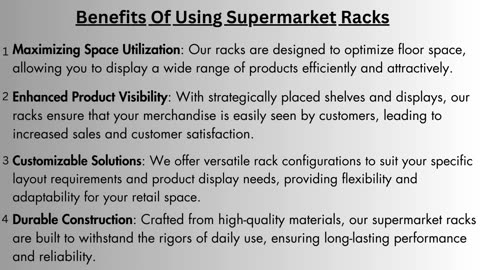 Supermarket Racks Manufacturer | Quality Display Solutions