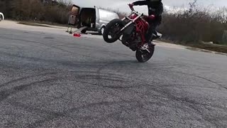 Scare bike stunt