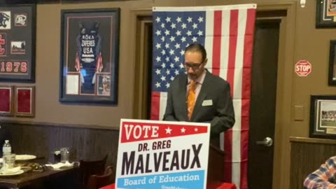 Greg Malveaux talks about his opponents in the race for Board of Education in 2024
