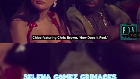 Selena gomez reaction to chris brown