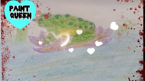 Frog easy drawing|frog tutorial drawing|Frog drawing easy colour