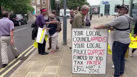 IRL Stockton Library Drag Protest