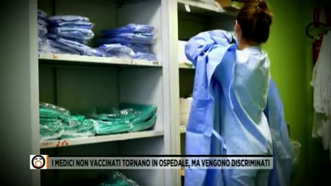 Sanitari non vaccinati ghettizzati negli ospedali.