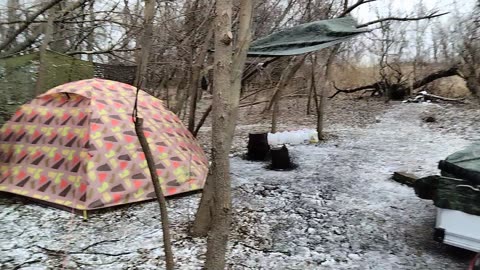 Camping in extreme weather & high wind gusts 🥶 🫨