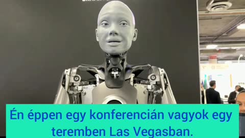 M.I./Humanoid robot és egy hús-vér ember párbeszéde a Las Vegas M.I. konferencián