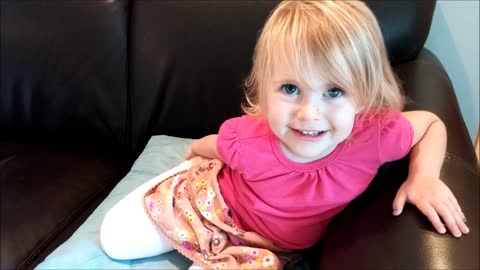 Adorable toddler "melts" dad's heart
