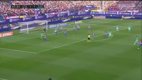 GOOOOAL!! Leo Messi goal vs Atletico Madrid 1-2