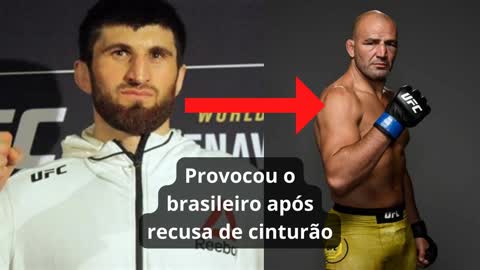 Magomed Ankalaev provoca Glover Teixeira após o brasileiro recusar uma disputa de cinturão no UFC