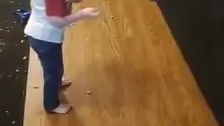 Toddler Tips Couch in Show of Strength