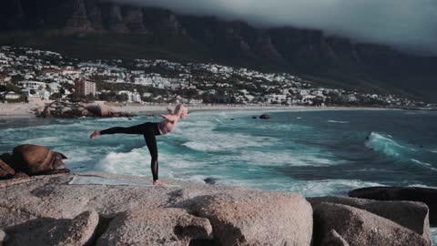 My yoga training on the beach " PART 4 "