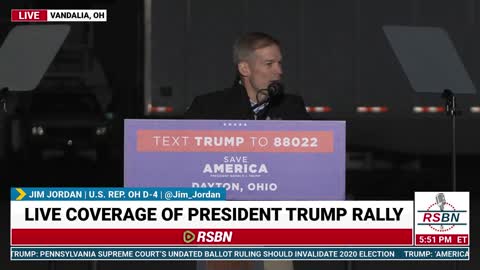 Jim Jordan Speech: Save America Rally in Vandalia, OH - 11/7/22