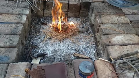 Making fire with flint and steel!