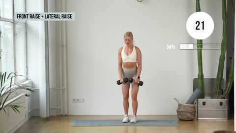10 MIN TONED ARMS WORKOUT - With Weights, Upper Body Express, No Repeat