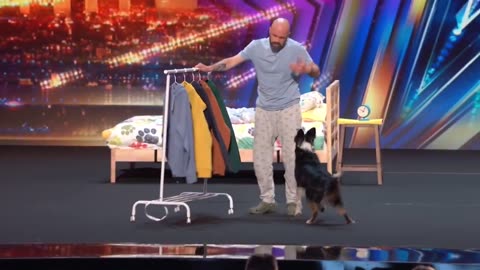 The World_s Smartest Dog_ Dog Helps Owner Get Ready in an ADORABLE Audition on America_s Talent