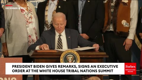 President Biden Gives Remarks And Signs An Executive Order At The White House Tribal Nations Summit