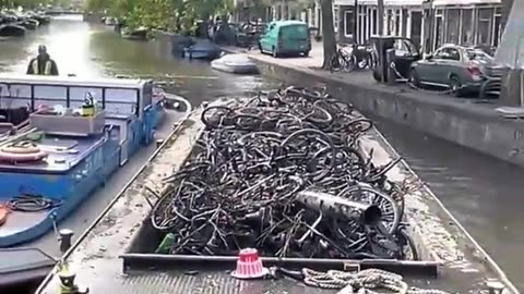 how many bicycles drowned in a river