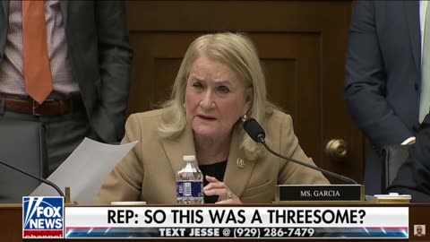 So-called congresswoman: "So this was a threesome?"