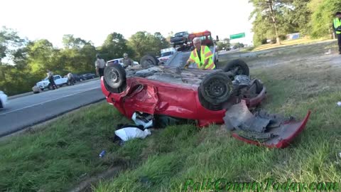 VEHICLES COLLIDE, BOTH ROLL, LAMONT TEXAS, 10/21/22...