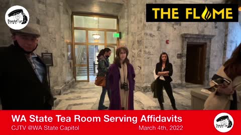 WA State Tea Room serving Affidavits at the WA Capitol