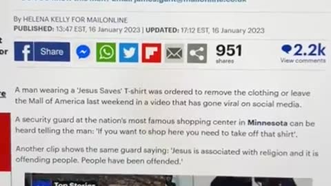 President of Religious Liberty Coalition, sounds off about man wearing "Jesus Saves" shirt