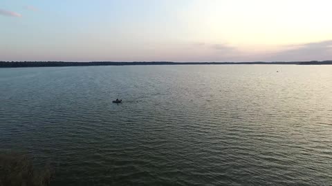 flight over the lake sundown boat 1