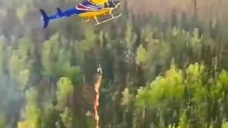 HELICOPTER STARTING FIRE IN CANADA!