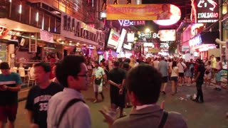 The Walking Street in Pattaya, Thailand