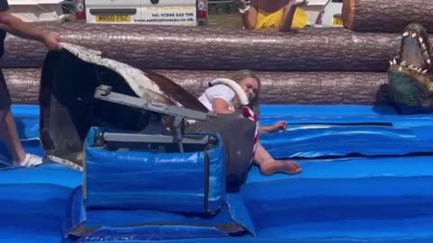 Bride-to-Be Breaks Mechanical Bull