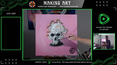 Live Painting - Making Art 9-12-23 - Art Binge