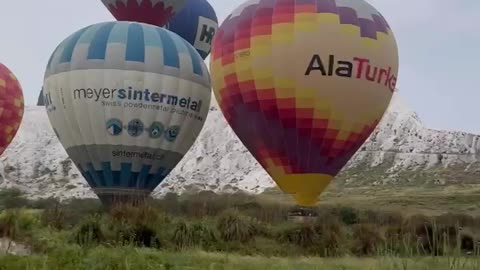 Beautiful Hot Air Baloon ride over pamukalle turkey 🇹🇷❤️