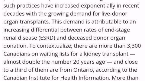 Forced Organ Harvesting and Trafficking Mentions in Parliament Canada