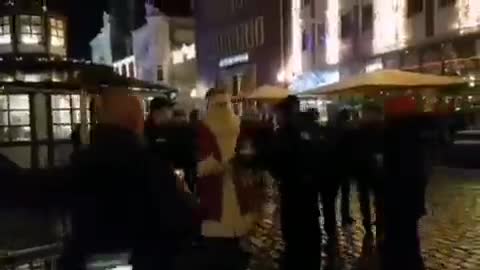 Santa Claus in Germany arrested for not wearing a mask.
