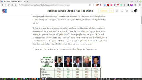 Donald Trump and Ron Paul - AmericaBad - America Versus Europe And The World