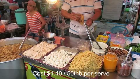 Thai Fish Ball Soup - Thailand Street Food