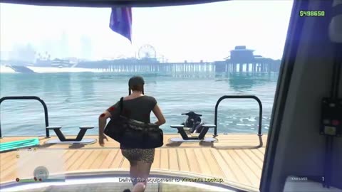 GTA V - Our Online Girl Robbing The Yacht For Vincent The Easy Cluckin' Bell Raid Grand Theft Auto 5