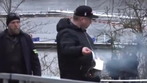 Quran burned by Danish anti immigration party