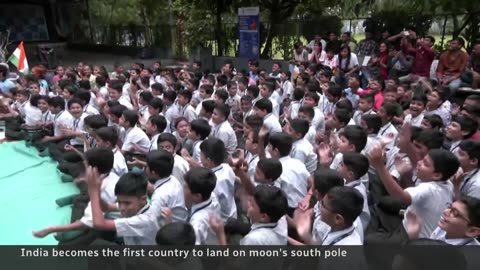 Indian spacecraft lands near moon’s south pole